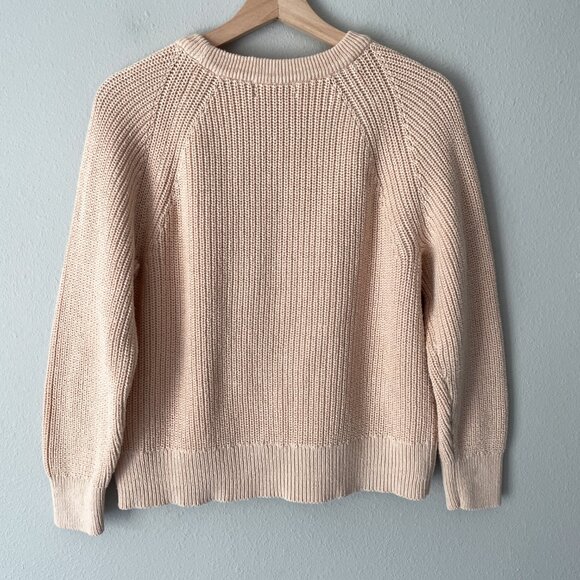 J. Crew Cotton Fisherman Sweater Size M - Picture 2 of 14